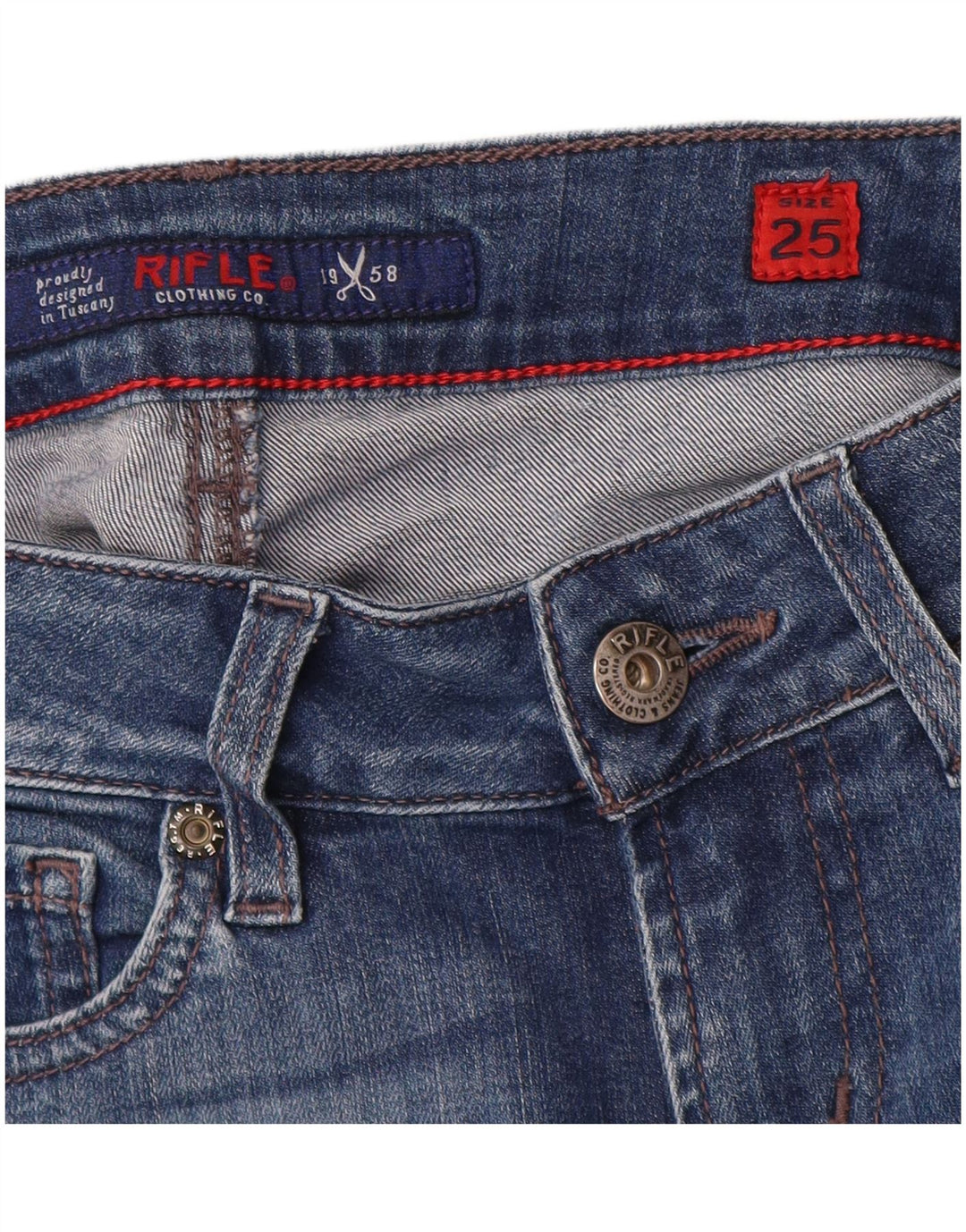 Blugi skinny pentru femei Rifle W25 L28 Albastru