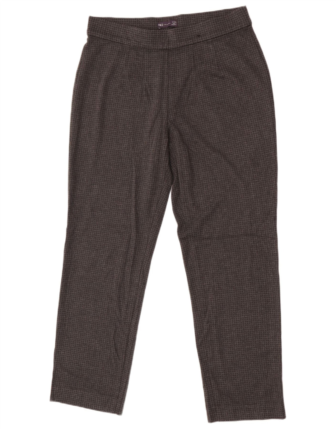 Pantaloni pentru femei Marks & Spencer UK 14 Large W32 L28 Gri Houndstooth