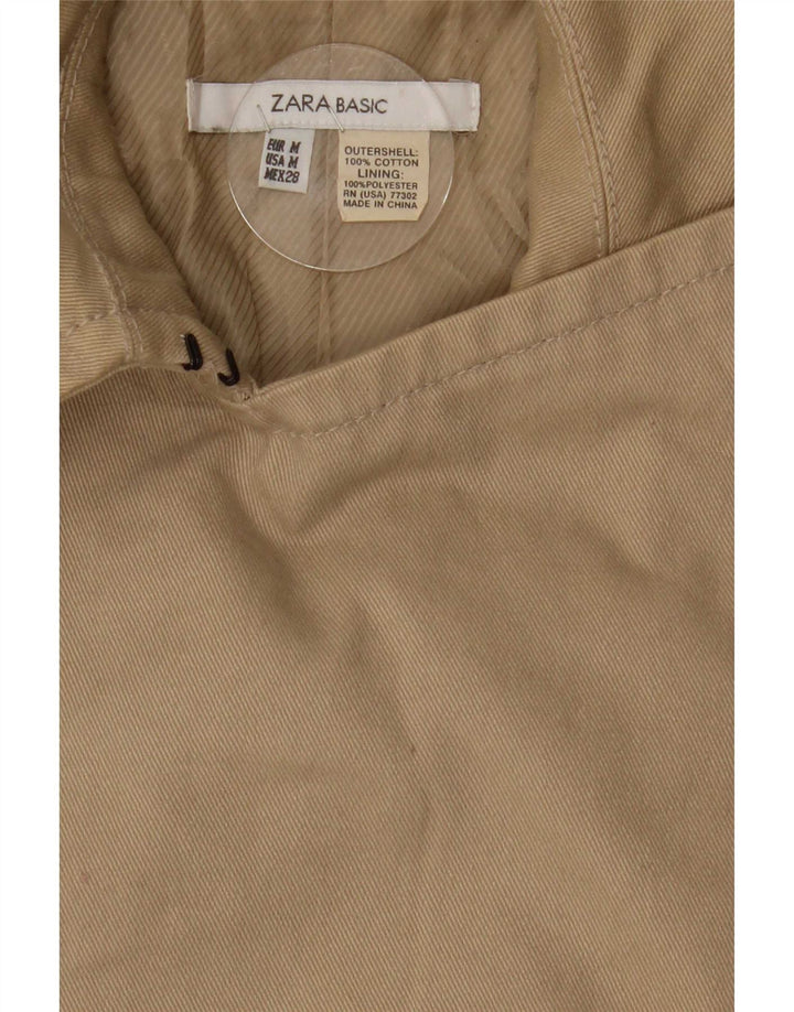Trenci pentru femei Zara UK 14 Bumbac Bej Mediu