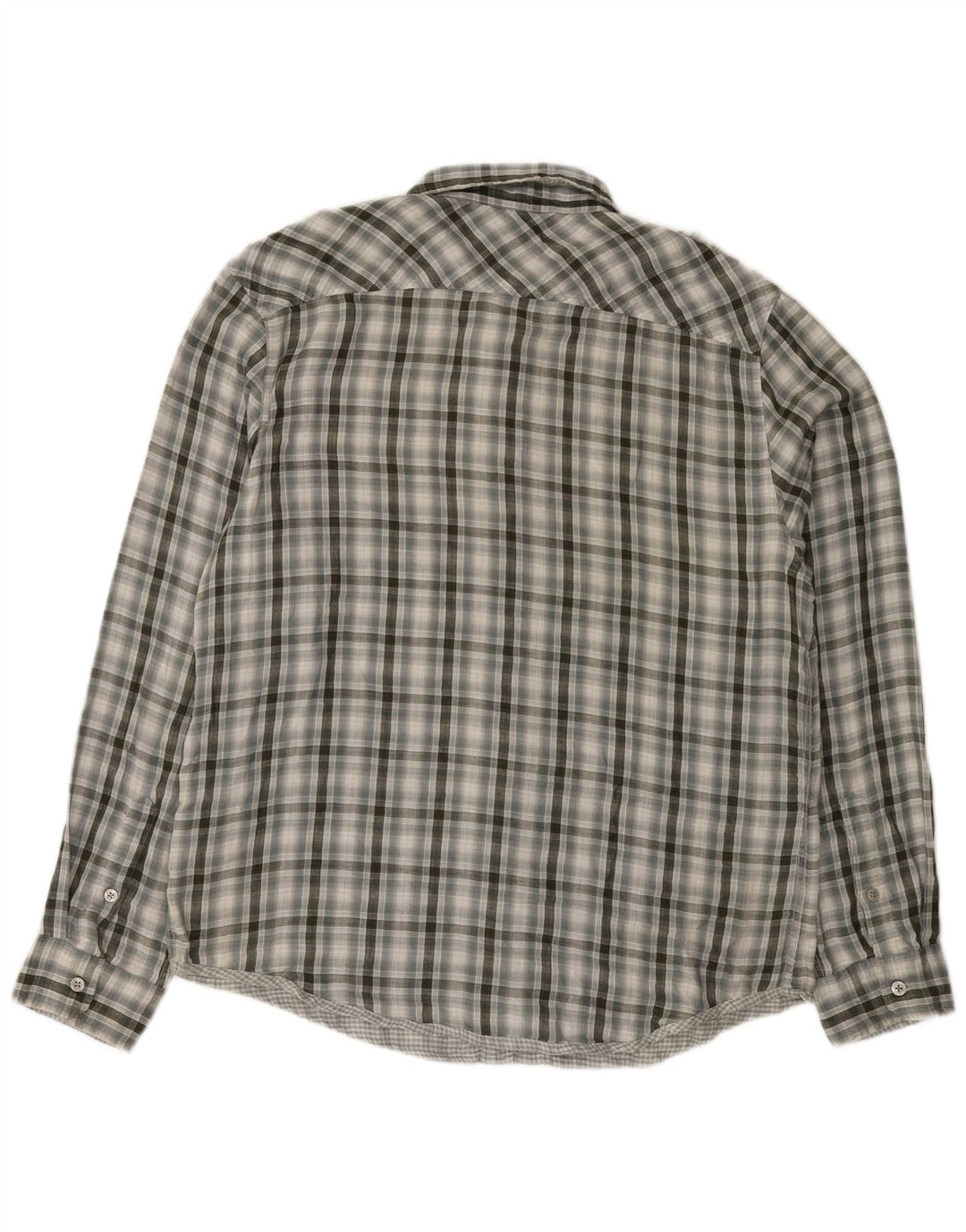 Cămașă militară pentru bărbați Calvin Klein Jeans XL, bumbac cu carouri gri