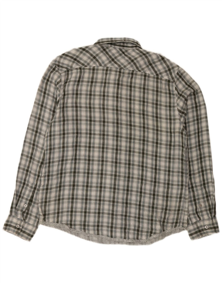 Cămașă militară pentru bărbați Calvin Klein Jeans XL, bumbac cu carouri gri