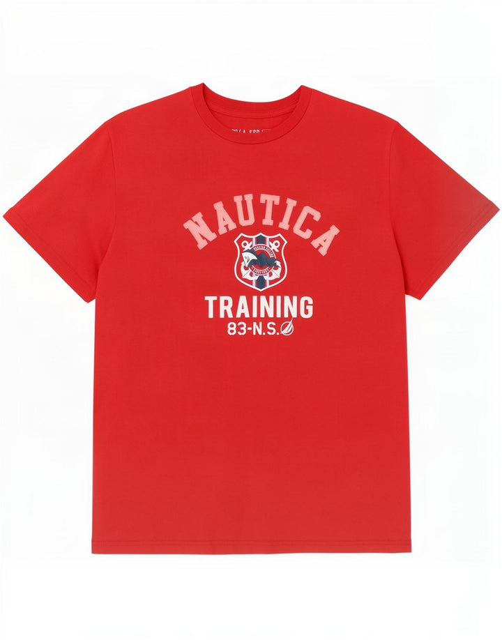 Tricou grafic pentru bărbați Nautica Top mare bumbac roșu