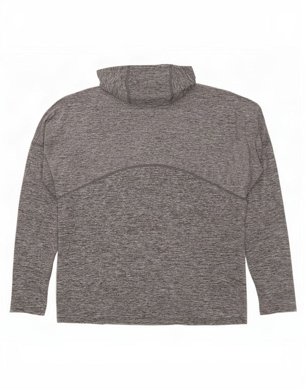 Top cu glugă cu glugă, cu mânecă lungă, Dri Fit, pentru bărbați, cu mânecă lungă, gri, pete