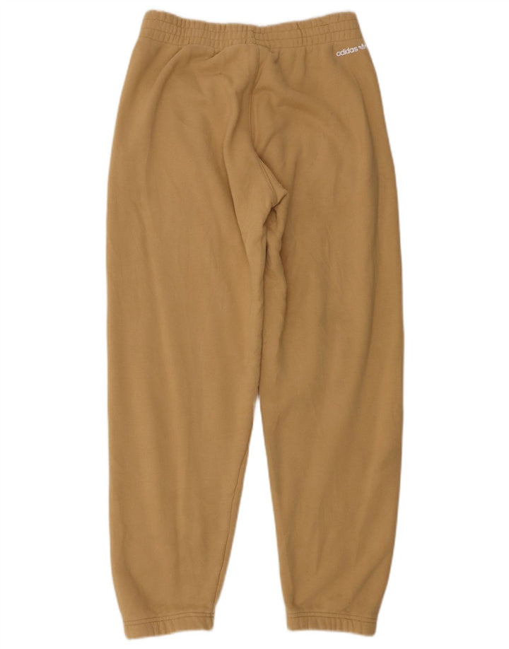 Pantaloni de trening cu grafic pentru femei Adidas Pantaloni de jogging mic, bej, bumbac