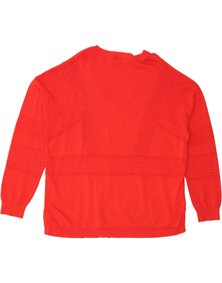 TOPSHOP Womens V-Neck Jumper Sweater UK 16 Large Red Vintage Topshop and Second-Hand Topshop from Messina Hembry 