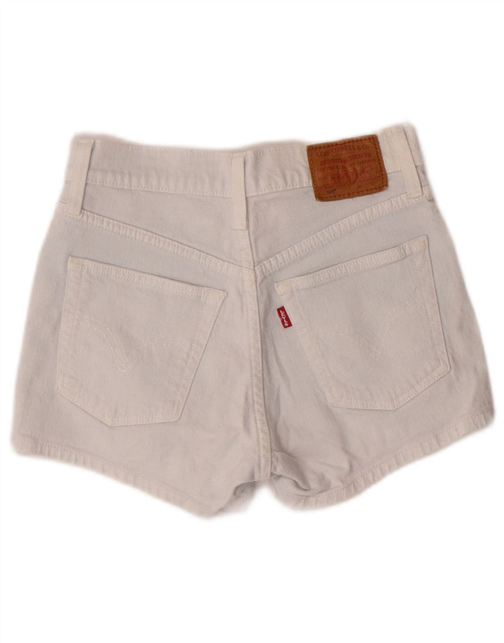 Pantaloni de damă Levi's 501 Denim Hot Pants W23 2XS Bumbac alb