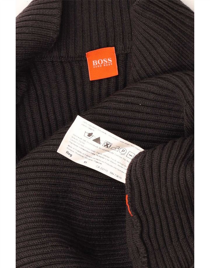 Pulover cardigan pentru bărbați Hugo Boss, lână virgină, gri mediu