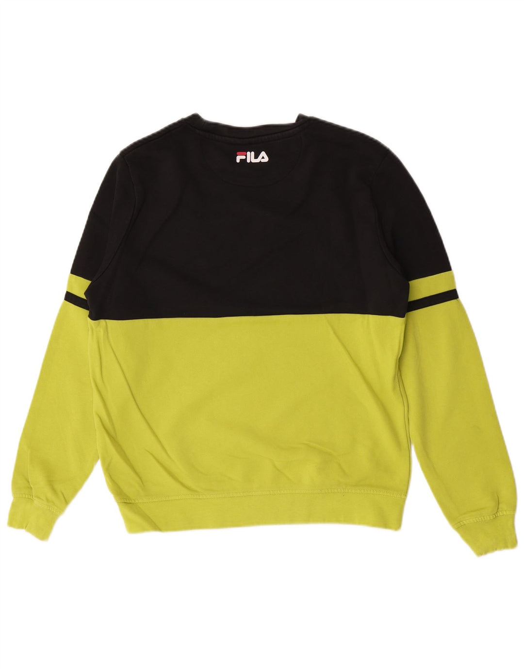 Hanorac grafic pentru bărbați Fila Pulover verde mediu Colorblock