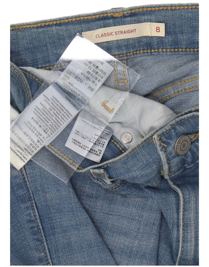 Blugi drepti clasici pentru femei LEVI'S US 8 Medium W29 L30 Bumbac albastru