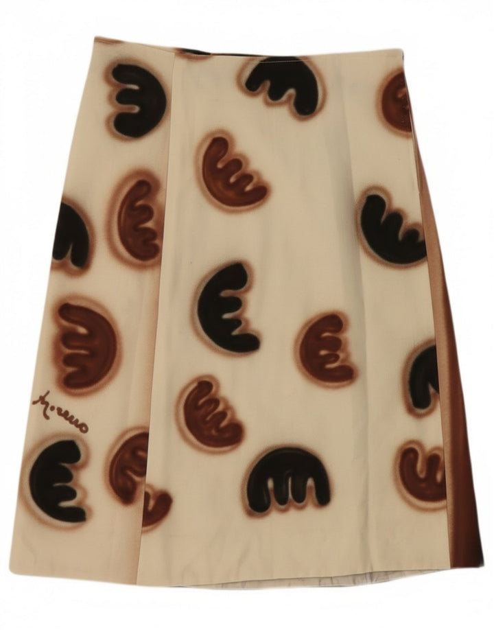 Fustă A-Line Vintage pentru femei W30 Medium White Colorblock