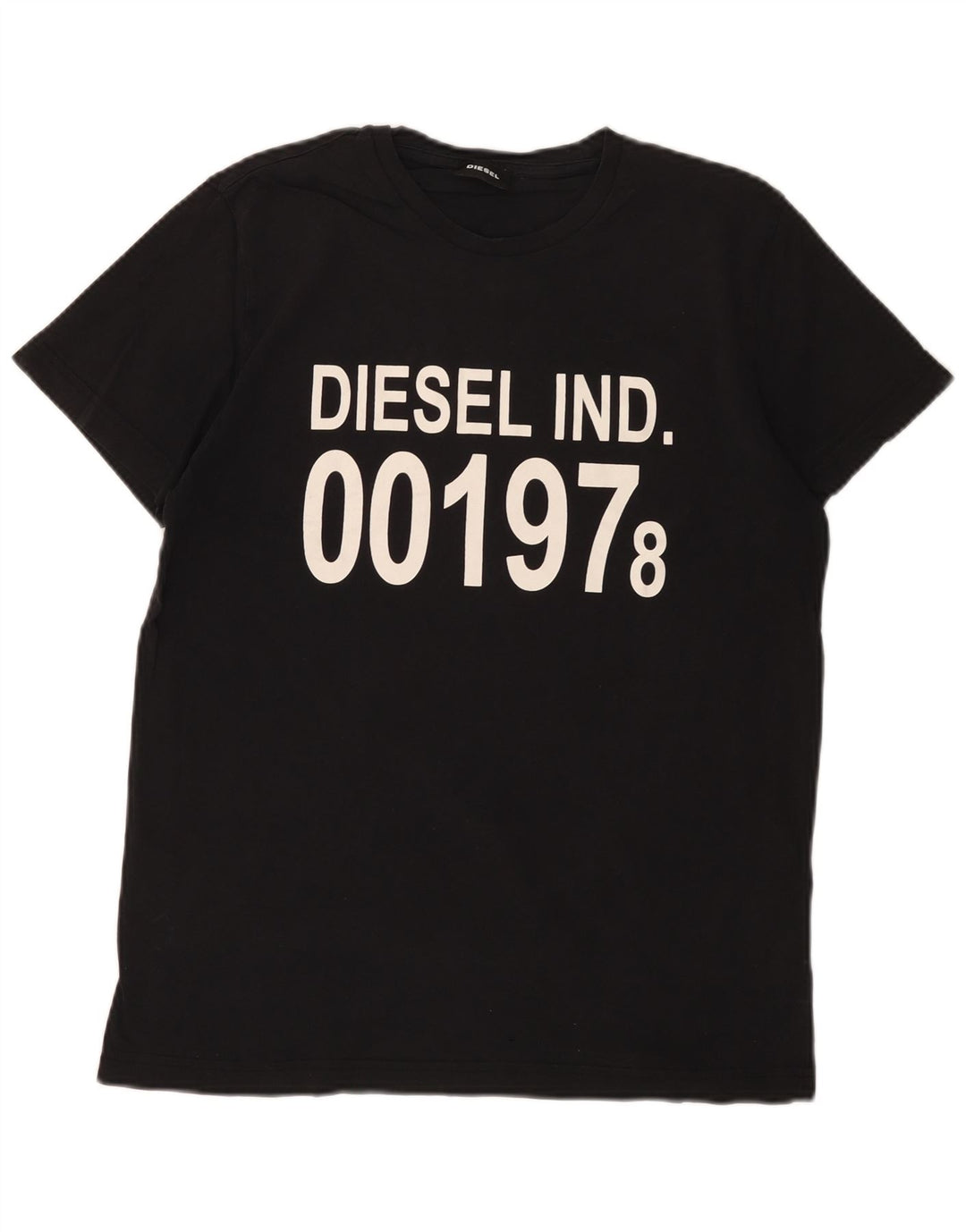 Tricou grafic pentru bărbați DIESEL Top mediu negru bumbac
