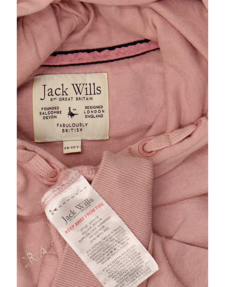 JACK WILLS Pulover pentru fete 14-15 ani bumbac roz