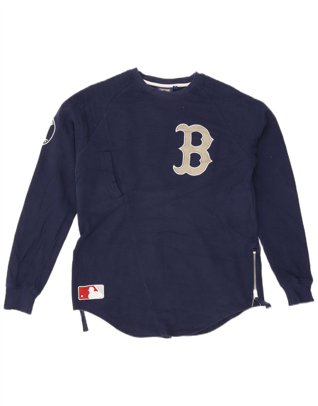 Hanorac cu grafic pentru femei Majestic Pulover UK 10 Mic Bleumarin