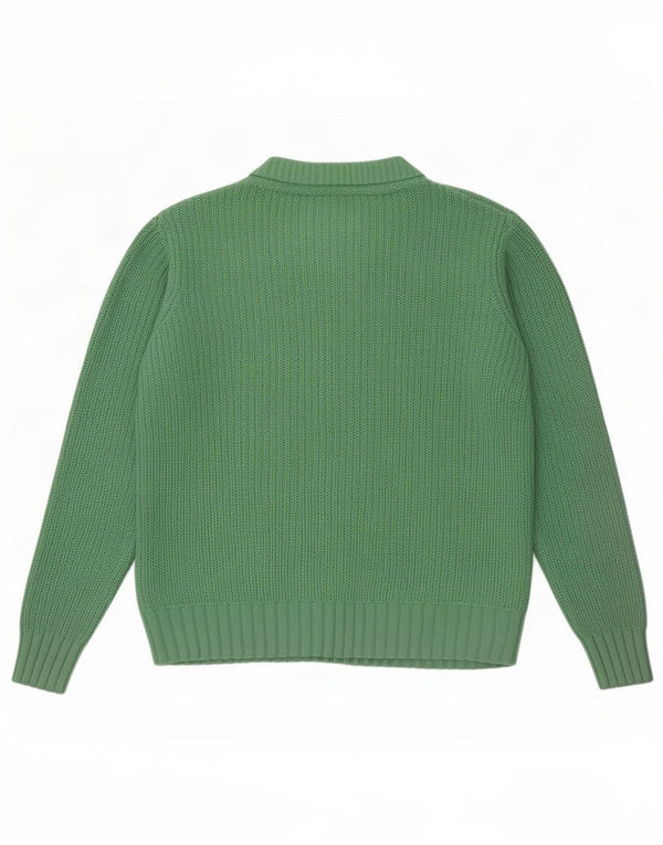 Pulover pentru femei Marks & Spencer cu decolteu rotund din bumbac verde mediu UK 14