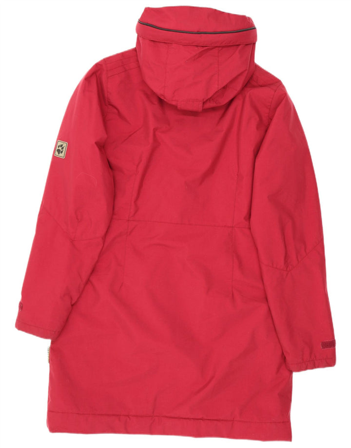 Jack Wolfskin Jachetă de vânt cu glugă pentru femei UK 10 Poliester roșu mic