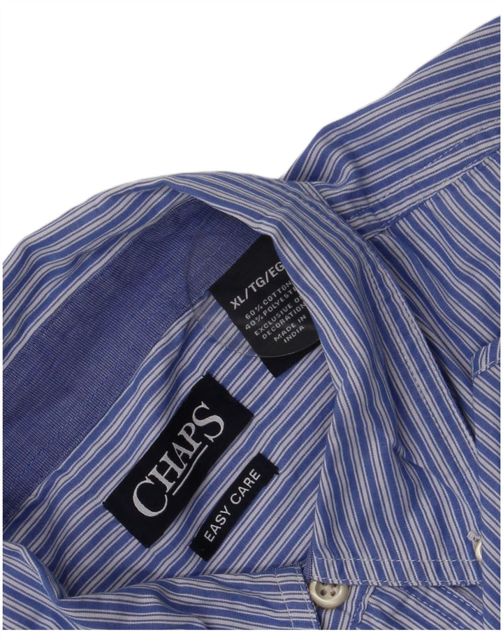 Cămașă pentru bărbați Chaps Easy Care XL, bumbac cu dungi albastre