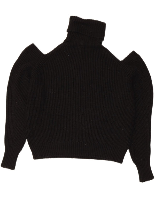 Pulover oversized cu gât rulat Zara pentru femei UK 10 Mic Negru