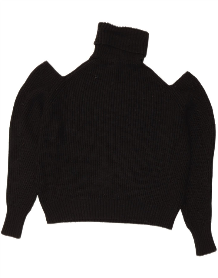 Pulover oversized cu gât rulat Zara pentru femei UK 10 Mic Negru