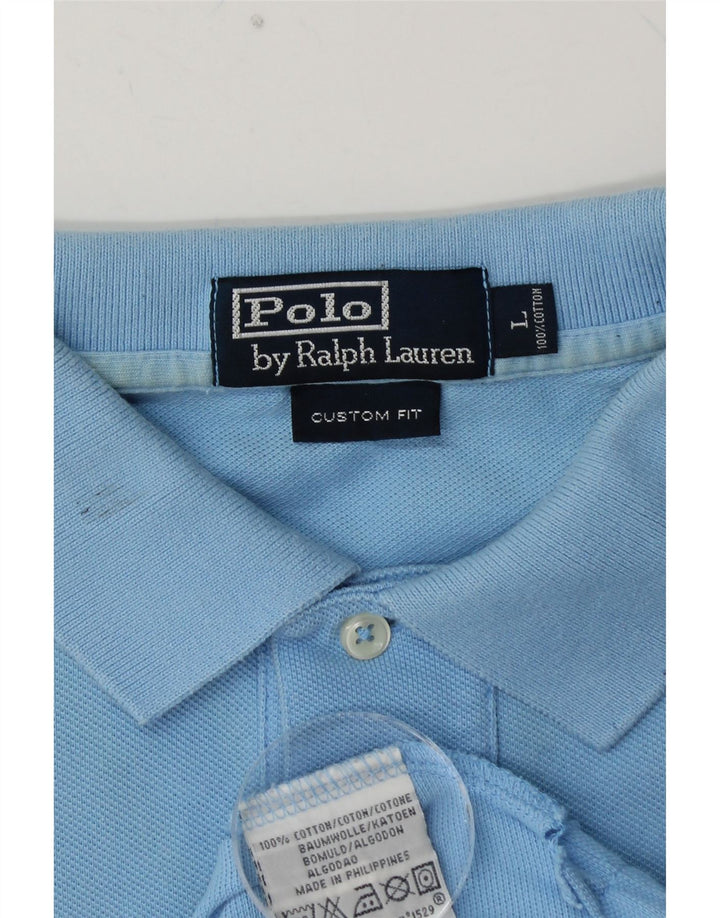 POLO RALPH LAUREN Tricou polo personalizat pentru bărbați, bumbac albastru mare