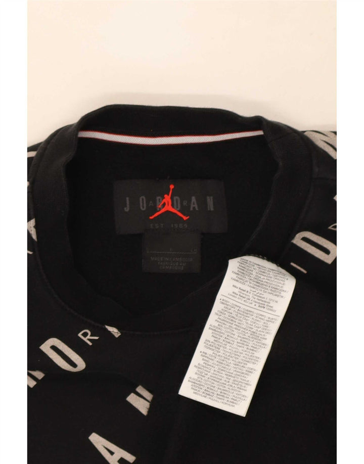Hanorac grafic pentru bărbați Jordan Jumper mic, negru, bumbac