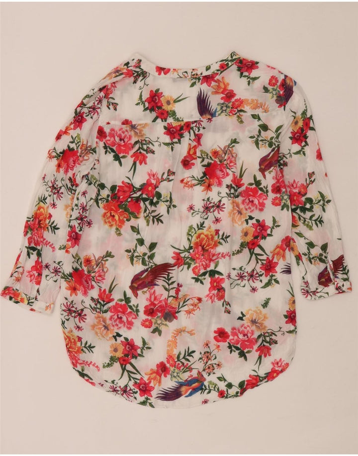 Bluză pentru femei Zara cu mâneci 3/4 UK 12 Medium Multicolor Floral