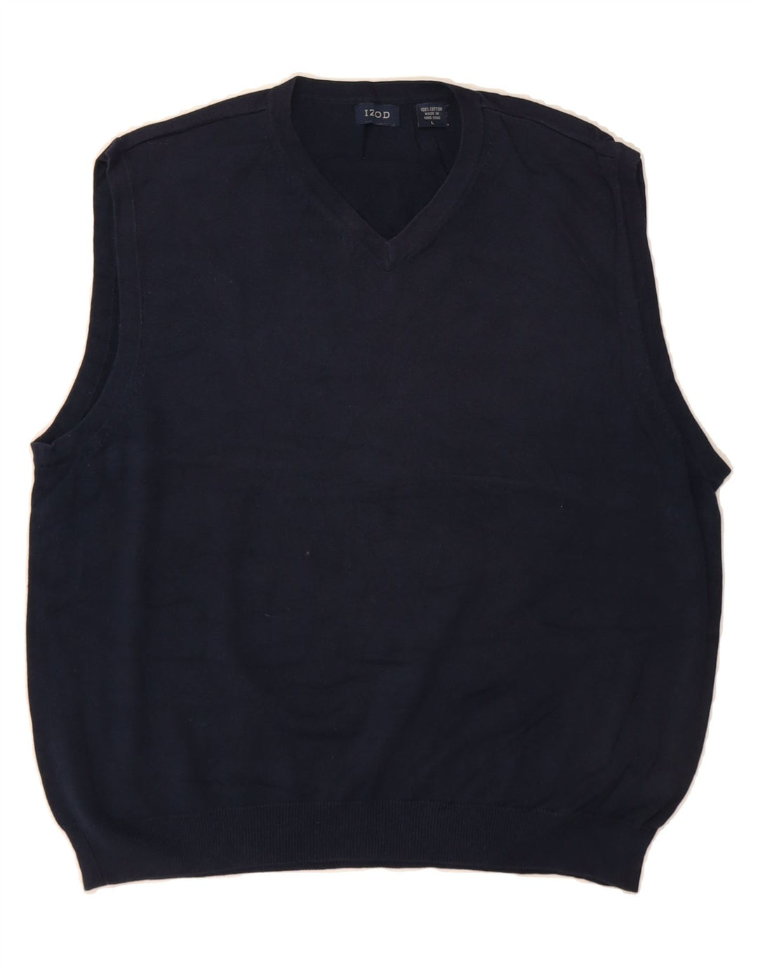 IZOD Mens Vest Tank Top Large Navy Blue Cotton Vintage Izod and Second-Hand Izod from Messina Hembry 