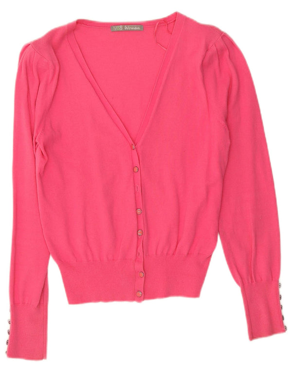 Pulover cardigan pentru femei Marks & Spencer UK 10 mic bumbac roz