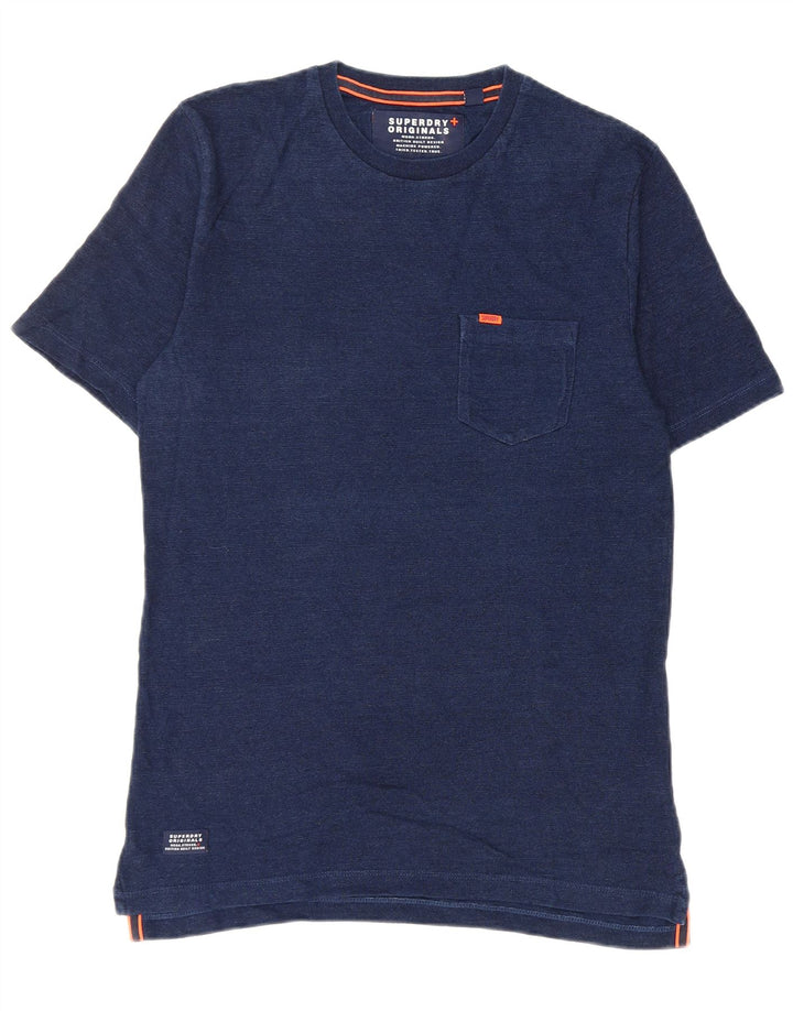 Tricou Superdry pentru bărbați Top mic din bumbac bleumarin