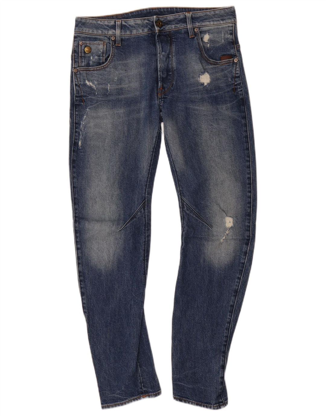 G-Star Blugi pentru bărbați slim, învechiți, W29 L30, bumbac albastru