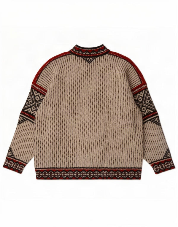 Pulover pentru bărbați Dale of Norway cu gât țestoasă, 2XL, bej, geometric