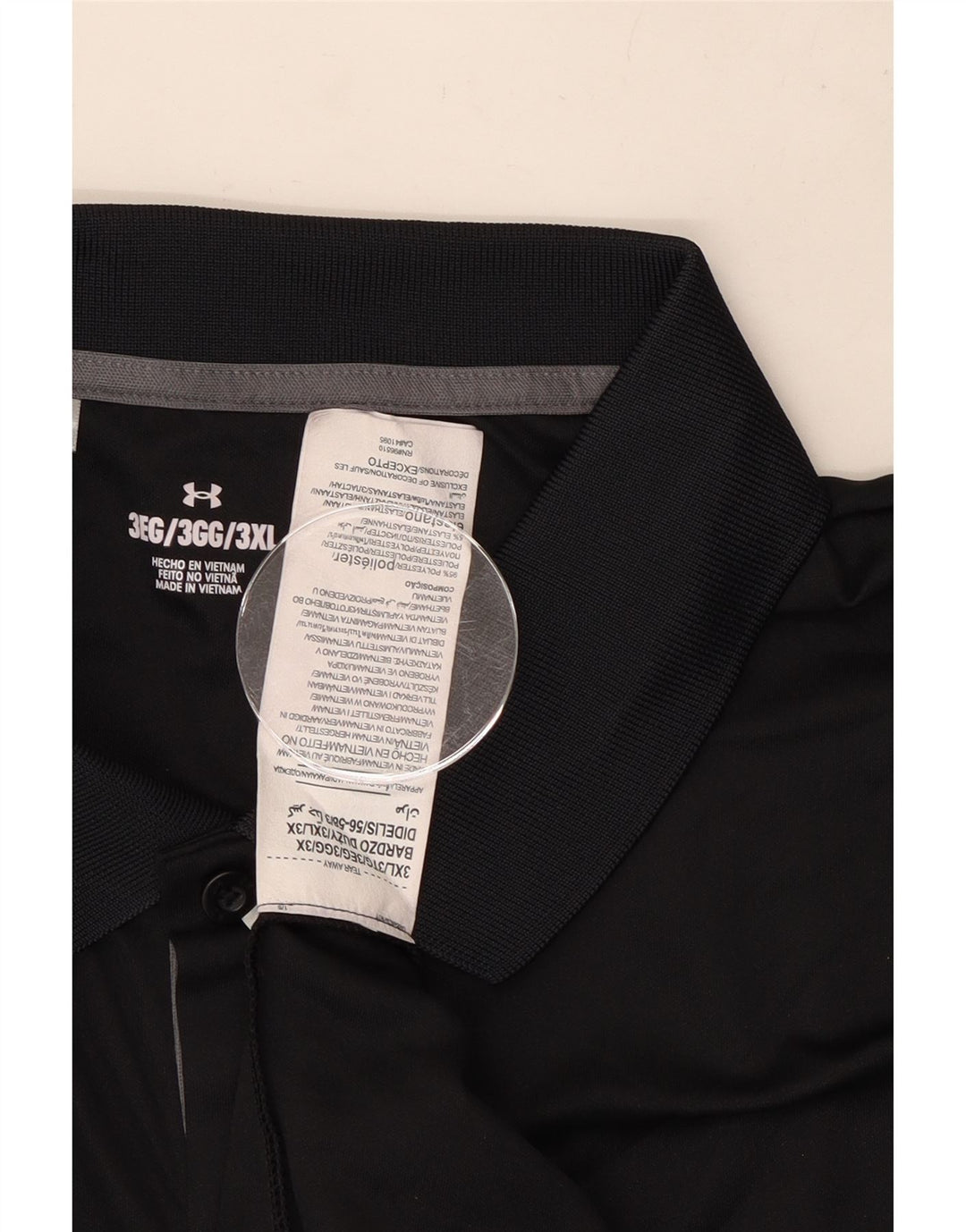 Tricou polo Under Armour pentru bărbați 3XL, poliester negru