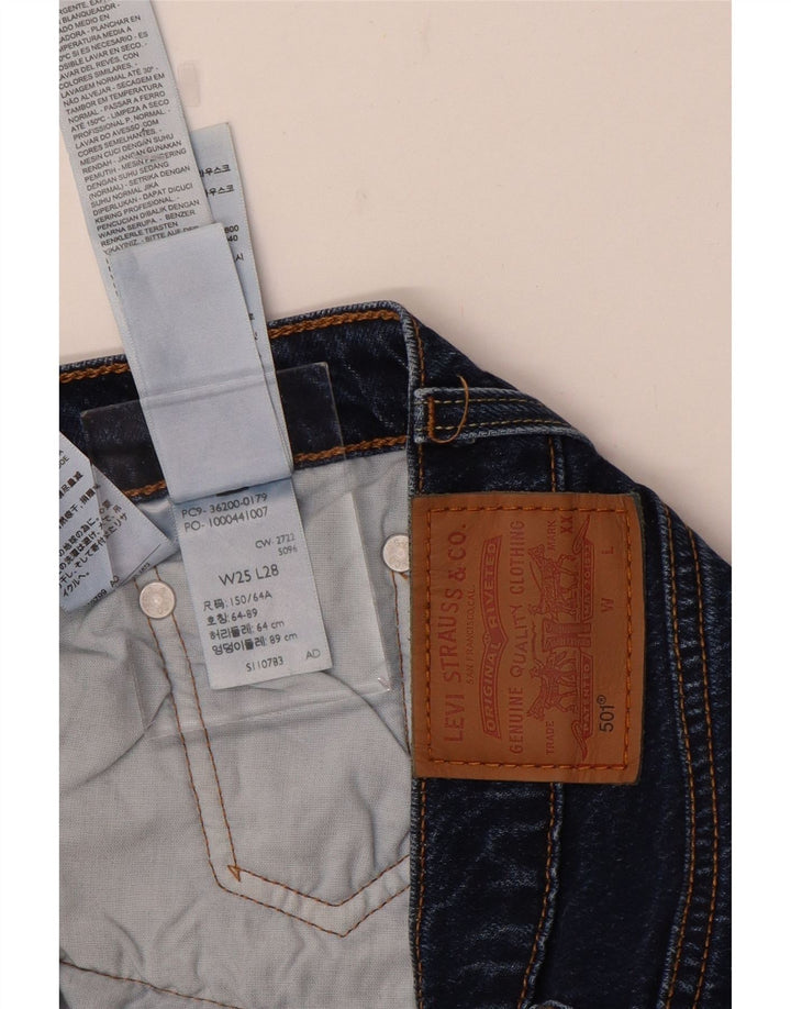 Blugi drepti 501 pentru femei Levi's W25 L28 bumbac bleumarin