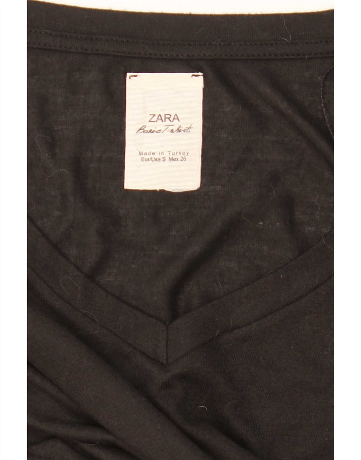 Top cu tunică supradimensionată pentru femei Zara UK 10 Small Black