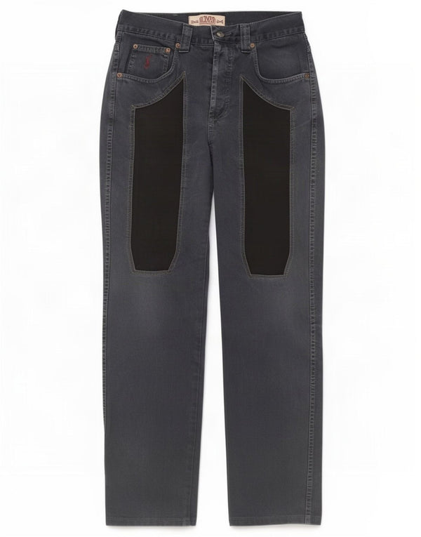 Blugi drepți pentru bărbați Jeckerson W32 L30 bumbac color bloc de culoare gri