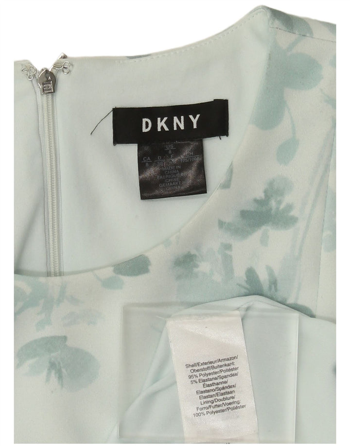 Rochie A-Line Fără mâneci Dkny EU 40 Poliester Floral Verde Mediu