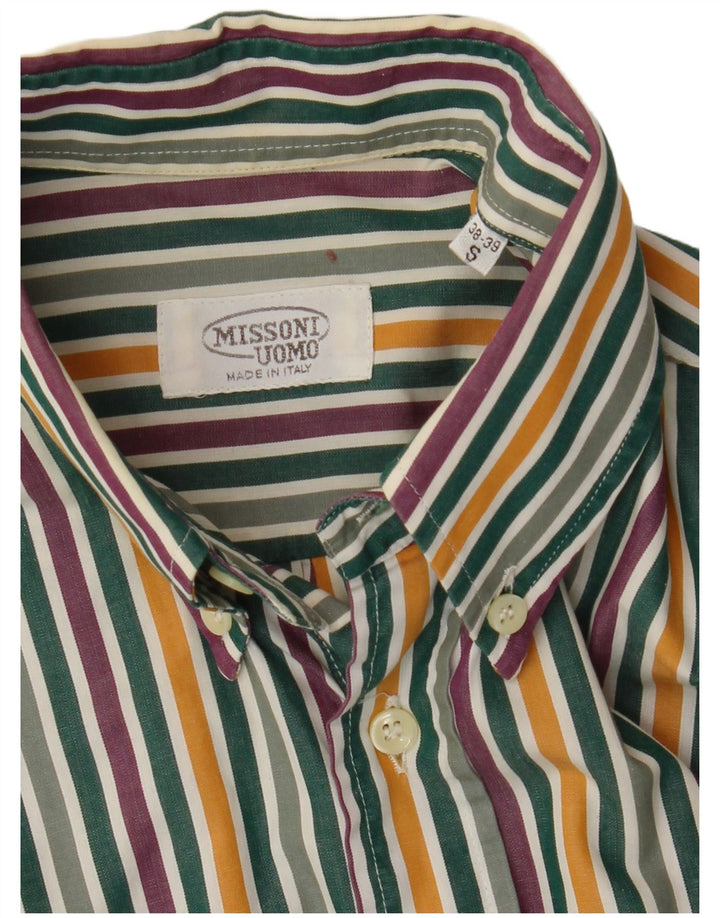 Cămașă cu mânecă scurtă pentru bărbați MISSONI Mărimea 38/39 Mic, cu dungi multicolore