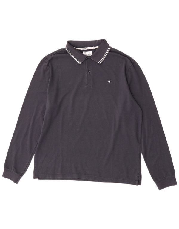 Cămașă polo cu mânecă lungă pentru bărbați Champion Easy Fit, XL, bleumarin