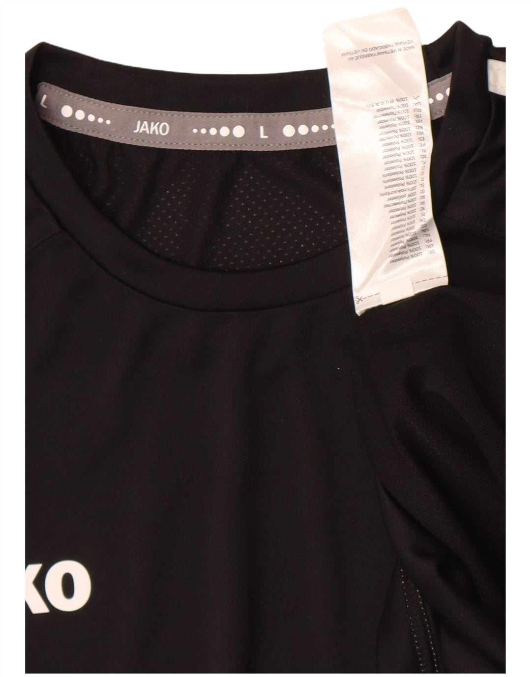 Tricou pentru bărbați JAKO Top mare, negru, poliester color bloc