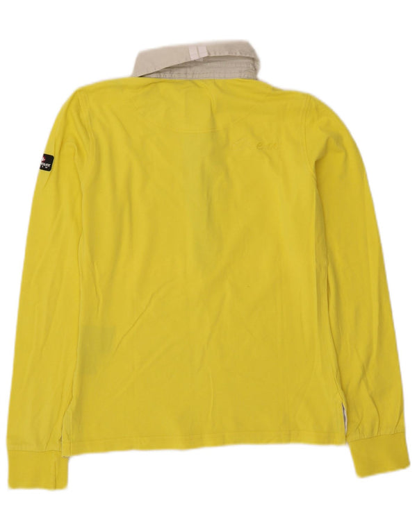 Tricou polo cu mânecă lungă pentru femei Murphy & Nye UK 10 Mic galben Colorblock