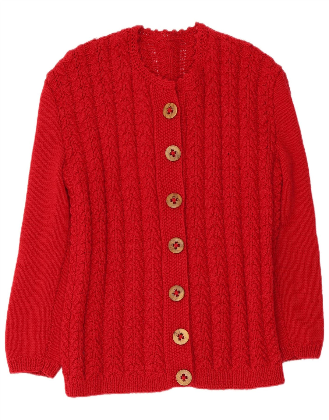 Pulover Cardigan Vintage pentru Damă UK 14 Medium Red