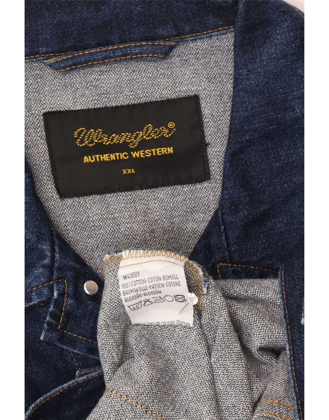 Jachetă de blugi pentru bărbați Wrangler UK 44 2XL Bumbac albastru