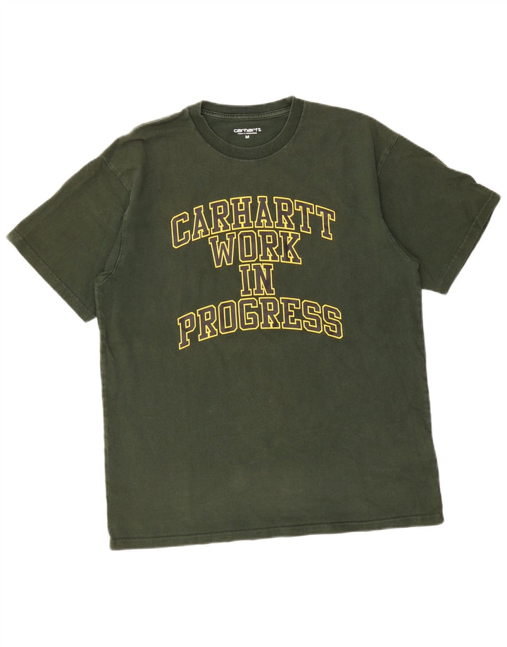 Tricou grafic CARHARTT pentru bărbați Top din bumbac verde mediu
