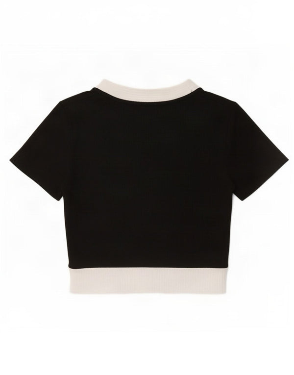 Top Crop Trafaluc pentru femei Zara UK 10 Small Black Colorblock