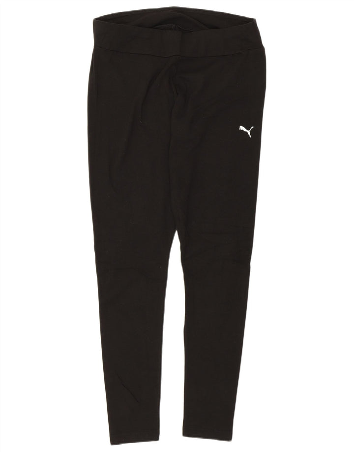 Leggings crop Puma pentru femei UK 12, bumbac mediu negru