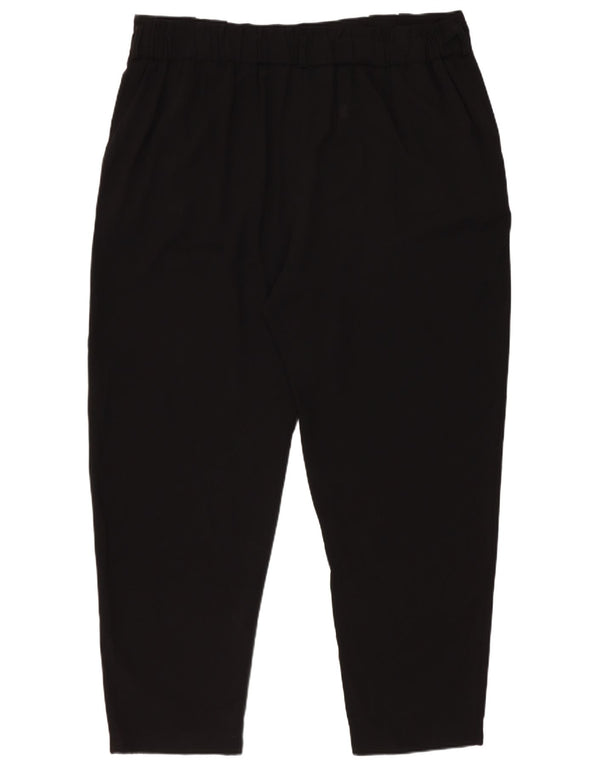 Pantaloni casual M&Co pentru femei mici, talie înaltă, UK 16 Large W34 L26 Negru