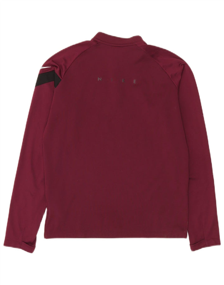 Top de trening Nike Dri Fit Graphic Pulover pentru băieți 12-13 ani mare Bordeaux