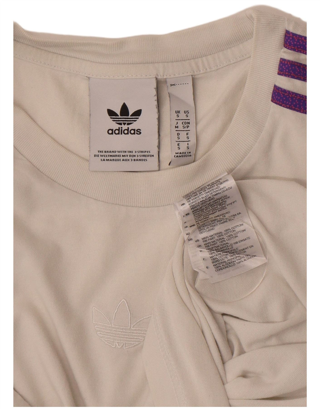 Tricou pentru bărbați Adidas Top mic, alb, bumbac