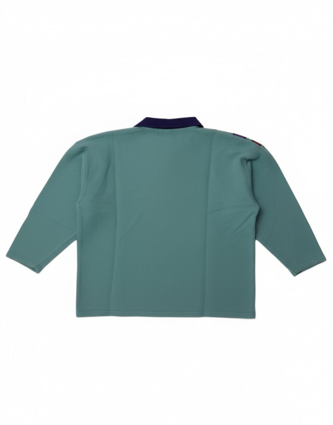 Pulover vintage pentru femei, supradimensionat, cu mâneci 3/4, UK 14, albastru mediu