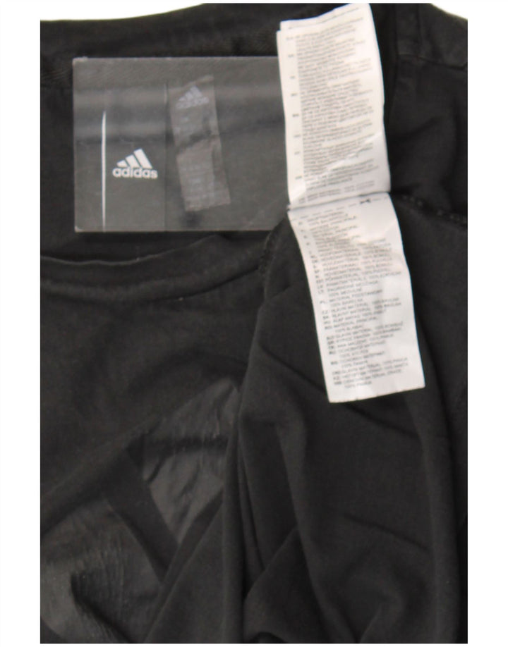 Tricou grafic Adidas pentru femei Top UK 12 Medium Black Bumbac