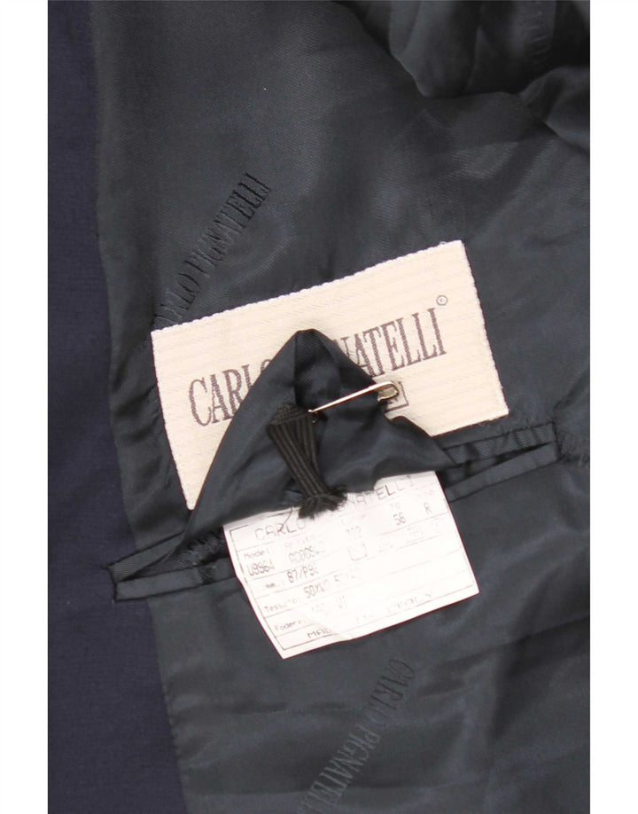 Carlo Pignatelli Jachetă pentru bărbați cu 2 nasturi IT 58 4XL Lână bleumarin